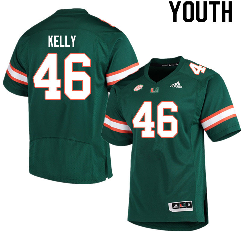 Youth #46 Nick Kelly Miami Hurricanes College Football Jerseys Sale-Green - Click Image to Close